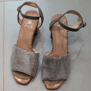 Gray Textured Women's Heels